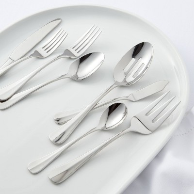 45pc Sussex Flatware Set Silver - Threshold™: Stainless Steel Silverware, Service for 8, Dishwasher-Safe