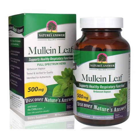 Nature's Answer Mullein Leaf, Respiratory Care Capsules, 90 Count : Target