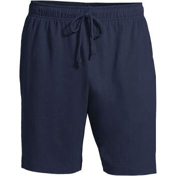 Lands' End Men's Big Poplin Pajama Shorts - 2x Big - Mariner Blue ...
