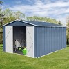 Coolbibila-10Ftx12Ft Storage Sheds, Tool Sheds With Sturdy Aluminum Frames, Metal Sheds With Durable Vents And Customizable Door - 3 of 4