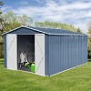 Coolbibila-10Ftx12Ft Storage Sheds, Tool Sheds With Sturdy Aluminum Frames, Metal Sheds With Durable Vents And Customizable Door - image 3 of 4