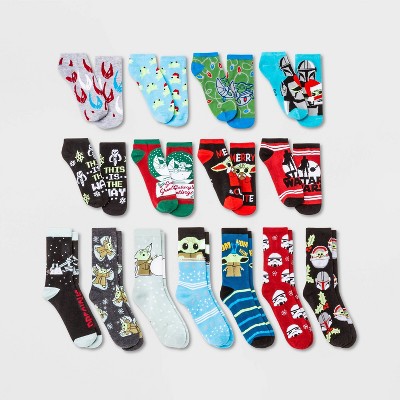 Women's Star Wars: The Mandalorian 15 Days of Socks Advent Calendar - Assorted Colors 4-10