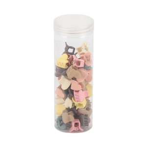 Unique Bargains Women's Classic Cute Heart Small Hair Clips Assorted Color 50 Pcs - 1 of 3
