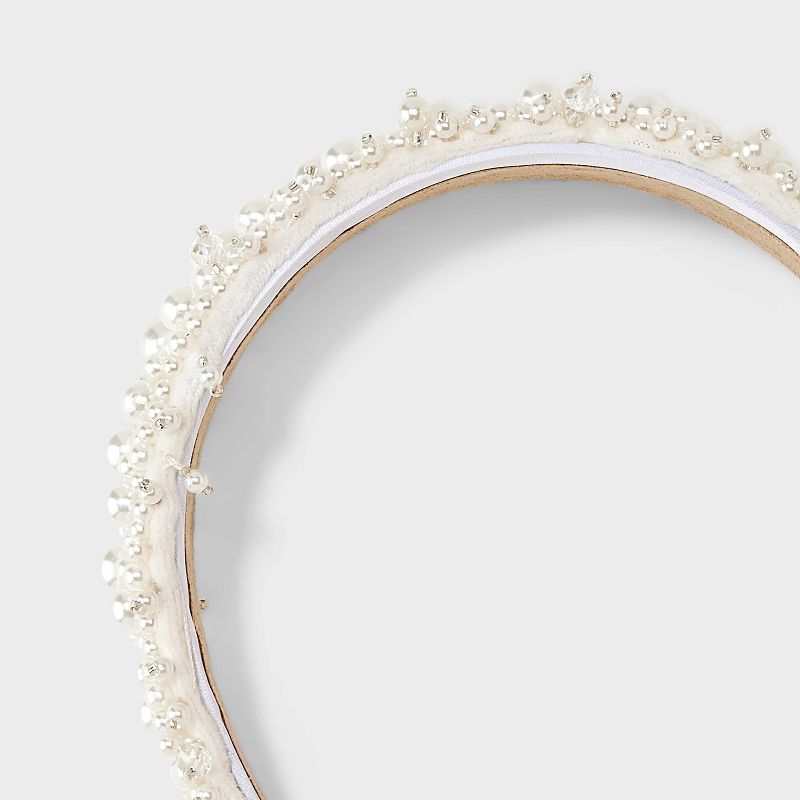 White Pearl Headband - Ivory, 3 of 4