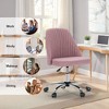 CAVINAS Armless Home Office Desk Chair with Wheels, Adjustable Swivel Task Chair, Ergonomic Office Chair, Computer Chair Vanity Chair - 2 of 4
