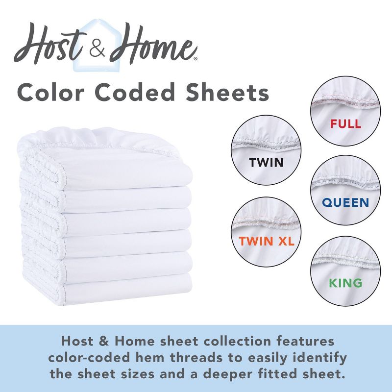 Host & Home Brushed Microfiber Fitted Sheets - Pack of 6, 3 of 10