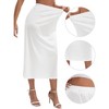 INSPIRE CHIC Women's Satin Soft Lace Trim Flared Hem Lightweight Solid Half Slip - 3 of 4