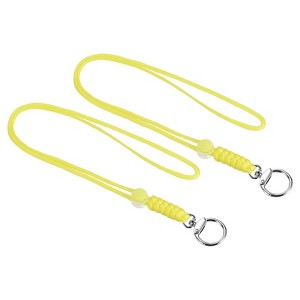Unique Bargains Braided Wrist Polyester Keychain Wallets Badges Lanyard with Hook 2 Pcs - 1 of 4
