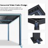 PURPLE LEAF Louvered Pergola Outdoor Aluminum Pergola with Adjustable Roof for Deck Backyard Garden Grey Hardtop Gazebo - 3 of 4