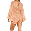 Women's Vibrant Print Surplice Romper - Double Take - 2 of 4