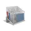 TRU RED 5 Compartment Wire Mesh File Organizer Silver TR57555-CC - 3 of 3
