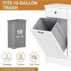 GustoWave  20 Gallons Double Tilt Out Trash Can Cabinet with 2 Hideaway Drawers & Deodorizer, White - 4 of 4