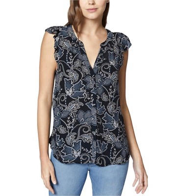 Sanctuary Clothing Womens Wildflower Button Down Blouse