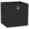 vidaXL Storage Boxes 10 pcs Non-woven Fabric 11"x11"x11" Black - 2 of 4