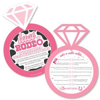 Big Dot of Happiness Last Rodeo - Selfie Scavenger Hunt - Pink Cowgirl Bachelorette Party Game - Set of 12