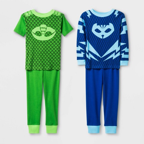Toddler Boys' 4pc Pj Masks Snug Fit Pajama Set Blue : Target