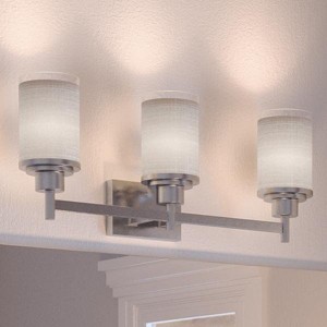 Urban Ambiance Luxury Contemporary Bathroom Vanity Light,  9.4375"H x 22"W,  Brushed Nickel Finish, UHP2012 - 1 of 4