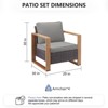 Gymojoy 4 Pieces Outdoor Patio Chairs Club Chair Set for Garden - 2 of 4