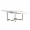 QingMoon 2-Tier Coffee Table, Faux Marble Center Table with Adjustable Metal Legs, Space-Saving Design for Living Room - 3 of 4