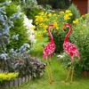Costway 2-Piece Metal Crane/Flamingo Garden Statue Sculpture Set Outdoor Yard Lawn Decoration - 3 of 4