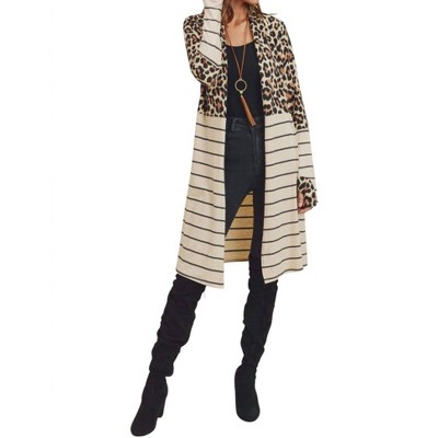 Women's Stripe Block Cardigan - Lovely Melody