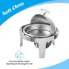 Chafing Dish Buffet Set 6.8QT Roll Top 2-Packs - Round Stainless Steel Chafer with Food/Water Pan & Fuel Holders - 3 of 4