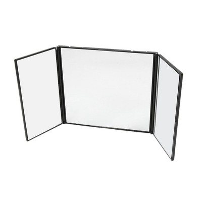 Unique Bargains Car Visor Mirror Folding Vanity Mirror Universal Makeup  Tri-fold Mirror Clip-on : Target