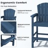 Modern HDPE 2-Person Bar Stool Set - Durable and Stylish High Counter Stools for Patio - 4 of 4