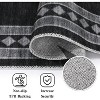 Solid Bordered Rug, Machine Washable Soft Geometric Throw Carpet, Non-Slip Low-Pile Indoor Floor Mat for Living Room, Bedroom, Office - 4 of 4