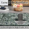 Acekool 5x7 Washable Area Rug, Non-Slip, Ultra Thin Vintage Floral Farmhouse Carpet, Soft Stain Resistant Accent Rug for Living Room, Taupe - 3 of 4