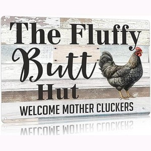 Lomsoe Funny Chicken Sign Chicken Tin Sign For Home Farm Chicken Coop Farmhouse Kitchen Garden Decor Christms Gift 8 X 12 Inch - 1 of 1