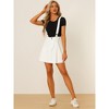 Allegra K Women's Denim A-Line Adjustable Strap Braces Mini Suspender Skirt - 2 of 4