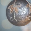 TopComfy Decorative Object Glass Christmas Ball Ornaments Glitter Painted Set for Holiday Decor, Silver, 3"*3"*3" - 2 of 4