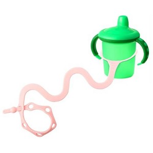 Goji Baby Bottle Bungees - Sippy Cup Holder Strap - Sippy Cup and Toy Safety Tether - For Kids Ages 0-36 Months [Pink 1pk] - 1 of 4