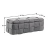 Toy Storage Bench,Bedroom End Bench,Upholstered Storage Hassock With Safety Hinge,Entryway Storage Ottoman Bench For Living Room,Bedroom-Cuddlewood - 4 of 4