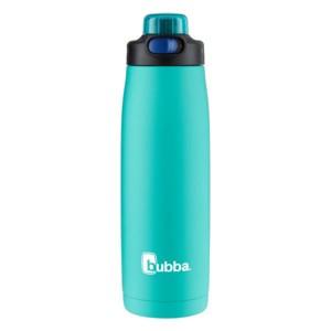 Bubba Radiant Stainless Steel Water Bottle with Push-Button Chug Lid 24oz., Island Teal Rubberized - 1 of 4