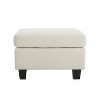 PAGED 24 Inch Ottoman with Storage, Modern Vanity Chair Footrest Ottoman with Wooden Legs, Entryway Bench for Living Room, Bedroom - 3 of 4