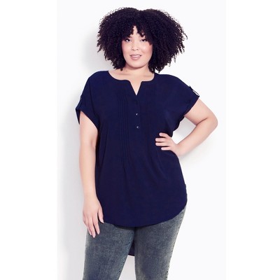 Avenue Button Pleat Top
