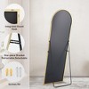 GlasFlength Full Length Mirrors Floor Standing Mirror, Wall Mirror with Stand Aluminum Alloy Thin Frame, Arched Gold,64”*13.7”*21" - 3 of 4