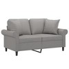 vidaXL 2-seater Sofa Dark grey Fabric (100% polyester), metal, plywood - 2 of 4