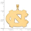 Black Bow Jewelry 10k Yellow Gold North Carolina Tar Heels NCAA Extra Large Pendant - 2 of 3