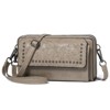 FATMOON Zip Around Wristlet Purse with 2 Straps - Crossbody Phone Bag, Embossed Mini Shoulder Bag, Large Capacity Wallet for Women - 2 of 4
