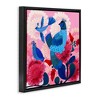 Stupell Industries Folk Birds on Dahlias Black Framed Floater Canvas Wall Art - 3 of 4