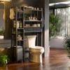 Aheaplus 31'' W Over-the-Toilet Storage Shelf with 2 Drawers and 4 Hooks for Restroom and Laundry - 4 of 4