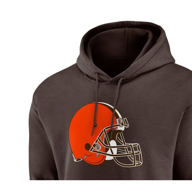NFL Cleveland Browns Long Sleeve Core Big &#38; Tall Fleece Hooded Sweatshirt, 3 of 4