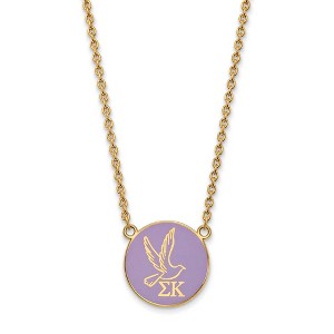 Black Bow Jewelry 14k Yellow Gold Plated Sterling Silver Sigma Kappa Greek Life Necklace 18 Inch - 1 of 4