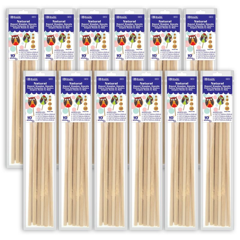 BAZIC Products Round Wooden Dowels, 1 of 6