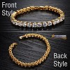 Eternity Bracelet Blue Cubic Zirconia, Sapphire Bracelet, 18K Gold Plated Hypoallergenic Bracelets -7.48inch/190mm - 4 of 4