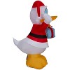 Gemmy 3.5 ft Airblown® Blowup Inflatable Santa Donald Duck with Built-In Lights Outdoor Decoration - Red - 2 of 3