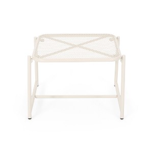 Lyngins Modern Mesh Outdoor End Table, Rectangle Powder-Coated Metal Patio End Table for Outside Use, Patio Side Table - 1 of 4
